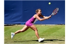 BIRMINGHAM, ENGLAND - JUNE 10:  Barbora Zahlavova Strycova of the Czech Republic in action during her first round match against Naomi Broady of Great Britain on day two of the Aegon Classic at Edgbaston Priory Club on June 10, 2014 in Birmingham, England.  (Photo by Tom Dulat/Getty Images)